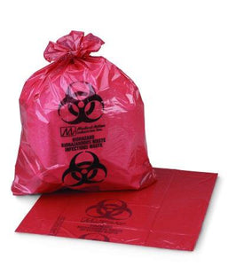 Biohazard Waste Bag Red 55" x 60" 60 Gallon