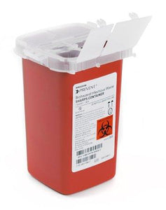 McKesson Prevent® 1 Quart Red Base Phlebotomy Sharps Container