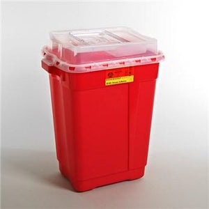 BD™ 19 Gallon Red Multi-purpose Sharps Container 2-Piece Sliding Lid