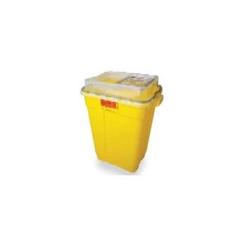 BD™ 19 Gallon Yellow Chemotherapy Sharps Container 2-Piece Base Sliding Lid