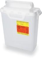 BD™ 2 Gallon Clear Multi-purpose Sharps Container 1-Piece Horizontal Entry Lid
