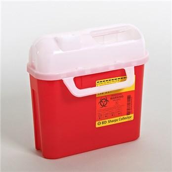 BD™ 5.4 Quart Red Multi-purpose Sharps Container 1-Piece Side Entry Lid