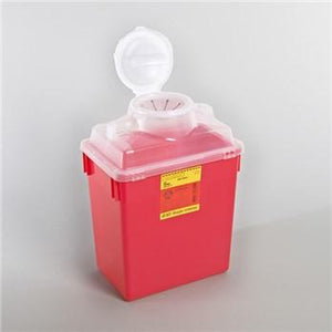BD™ 6 Gallon Red Multi-purpose Sharps Container 1-Piece Vertical Entry Lid