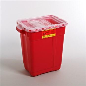BD™ 9 Gallon Red Multi-purpose Sharps Container 1-Piece Vertical Entry Lid