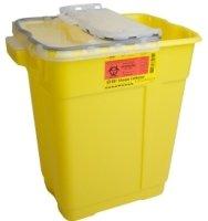 BD™ 9 Gallon Yellow Chemotherapy Sharps Container 2-Piece Hinged Lid