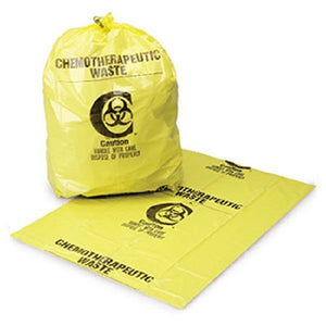 Chemo Waste Bag Medegen Medical Products 12 - 16 gal. Yellow Polyethylene 25 X 34 Inch