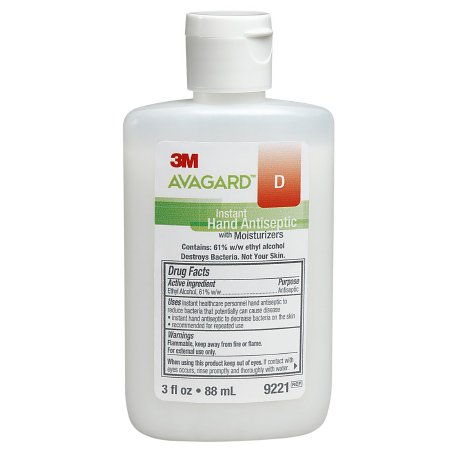 Hand Sanitizer 3M™ Avagard™ D 3 oz. Ethyl Alcohol Gel Bottle