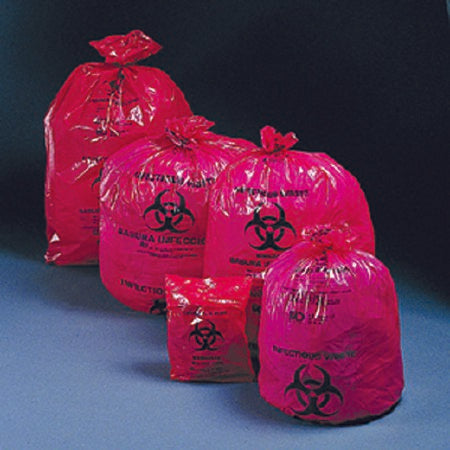Infectious Waste Bag McKesson 40 - 45 gal. Red Polymer Film 40 X 46 Inch