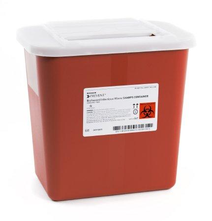 McKesson™ 2 Gallon Red Sharps Prevent® Container