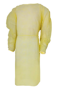 Protective Procedure Gown Adult One Size Fits Most Yellow NonSterile 50% Cotton/50% Polyester