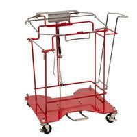 SharpsCart™ 8 Gallon Sharps Collector Cart Foot Operated Cart Metal