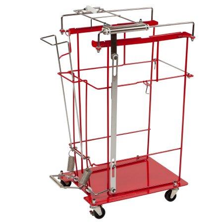 SharpsCart™ Sharps Collector Cart Foot Operated Cart Metal 12 or 18 gallon